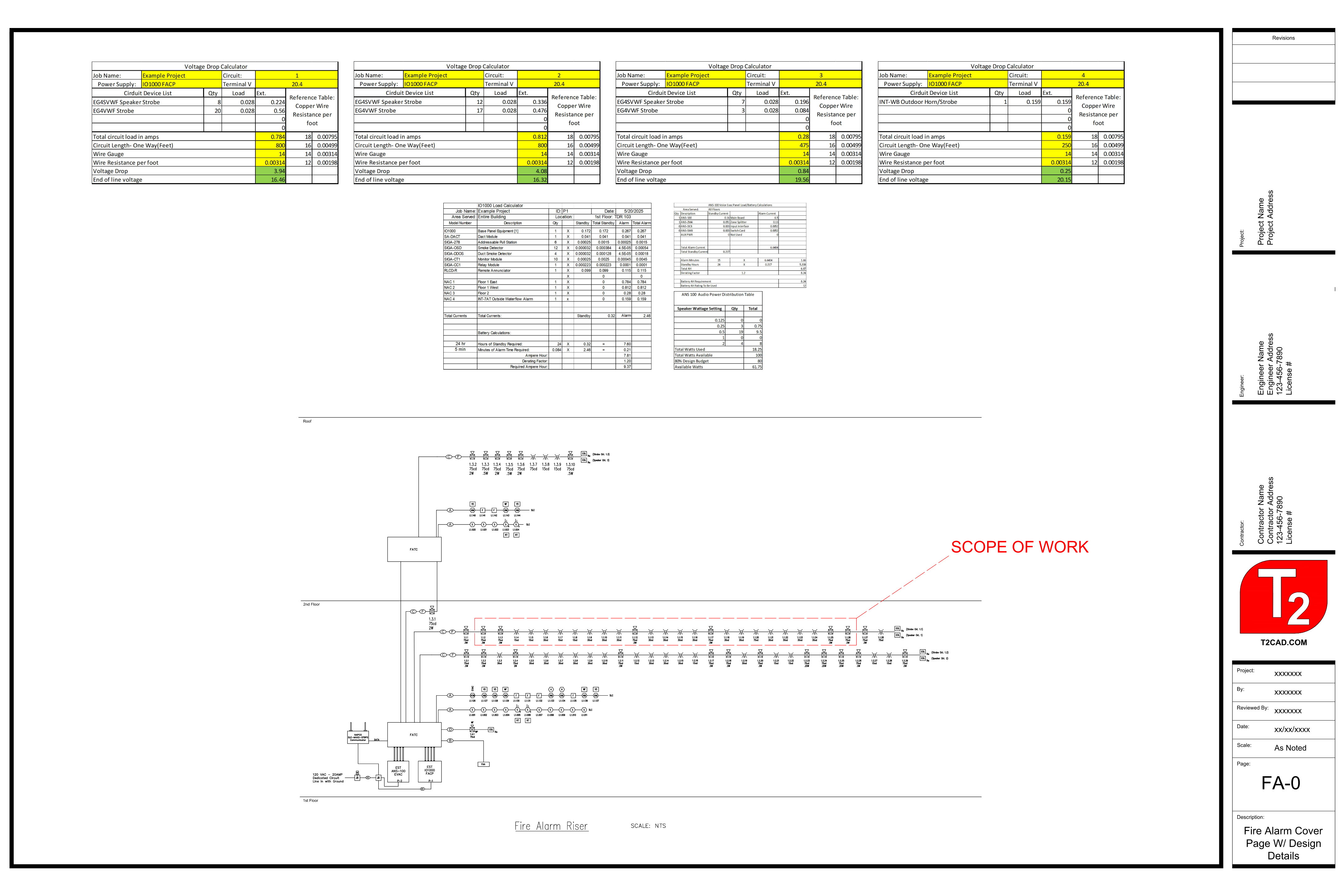 Standard project fire alarm example &mdash; sheet 3